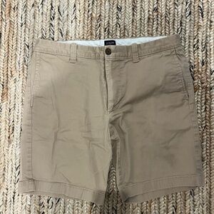 J. Crew Men's Khaki Flat Front Shorts